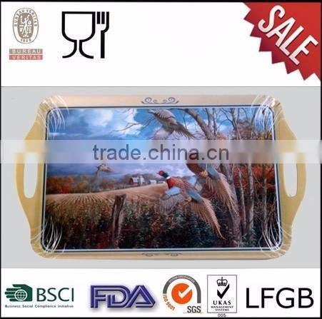 Factory wholesale custom printing melamine tray melamine classic tray