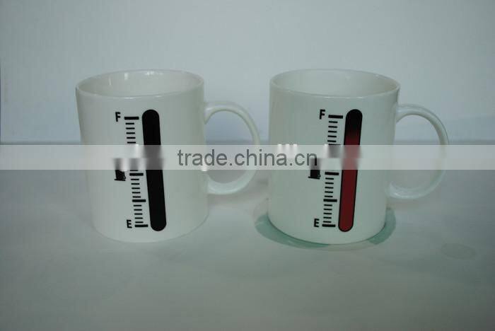 ceramic fuel gauge ceramic color changing mug with temperature gauge