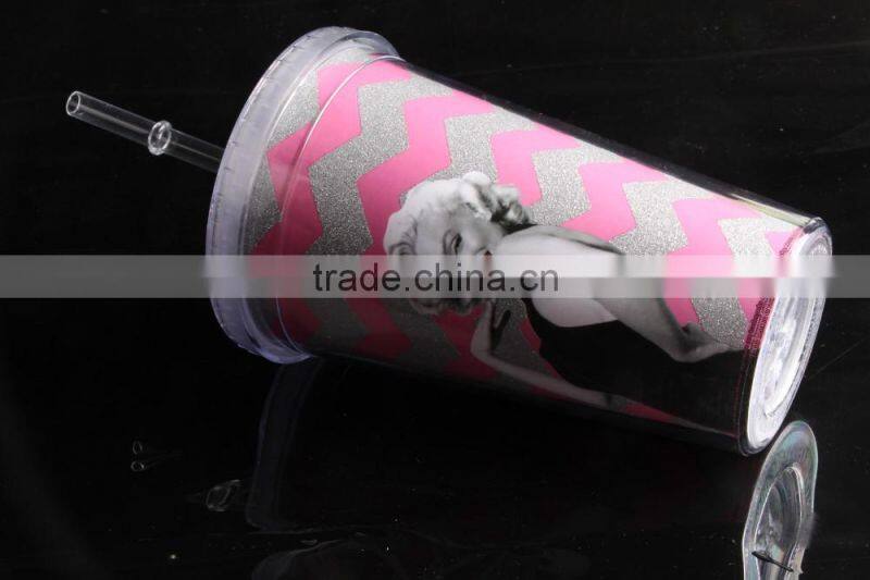 innovative corporate gifts 16oz glitter acrylic tumblers for sale