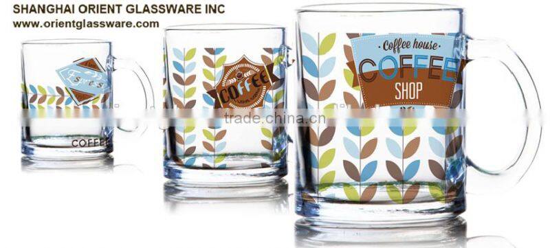 6oz 8oz 10oz 12oz Caffe Latte Espresso Cappuccino glass coffee cup glass mug