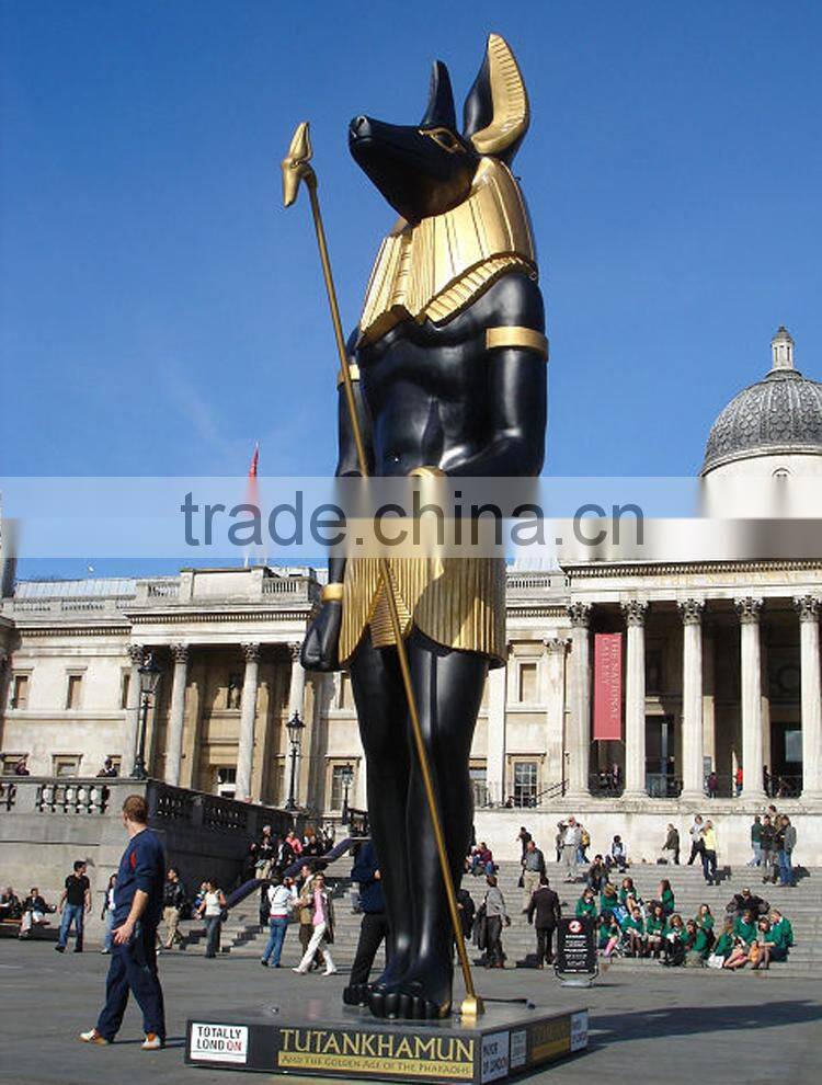 bronze factory metal craft anubis statue at denver international airport