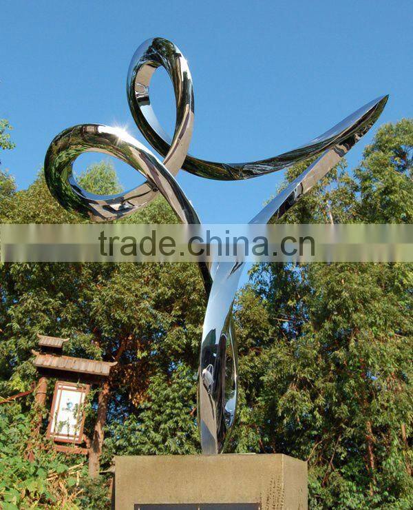 art deco garden metal craft lotus stainless steel modern sculpture