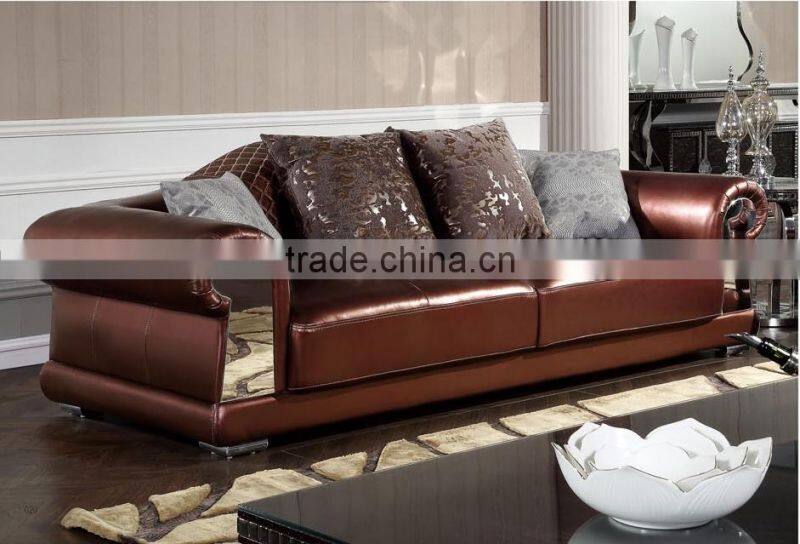 FS108 elegantbrown color genuine leather leisure chair living room single chair visitor hotel room chair wedding furniture
