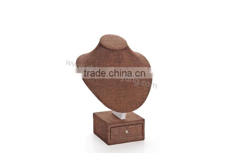 2015 new design jewelry display neck stands with drawer