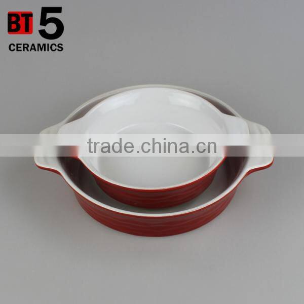 BT5-SD08,09 stonware color oval gratin dish