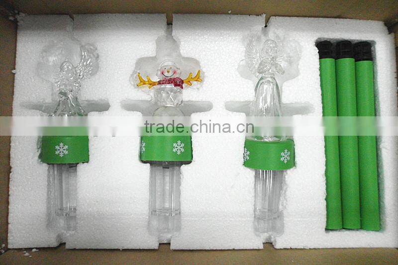 cheap plastic angel outdoor decoration 6H timer led garden light