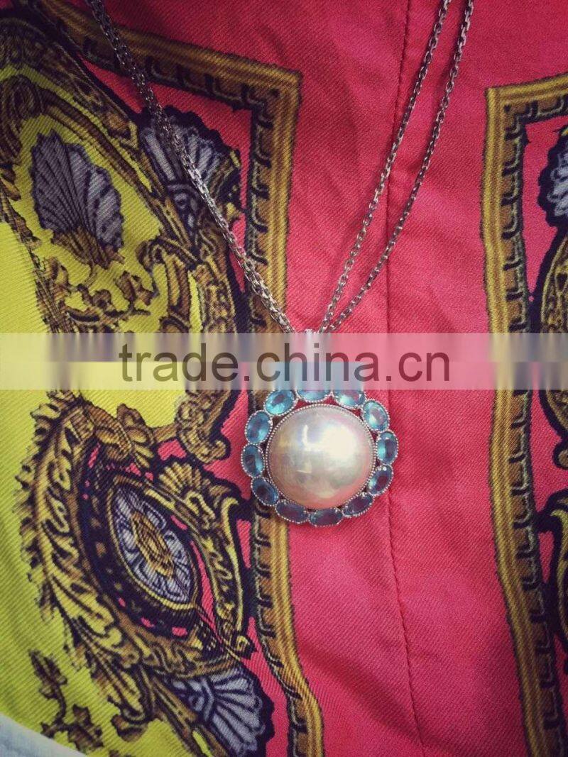 20-21mm seawater mabe Pearl earring