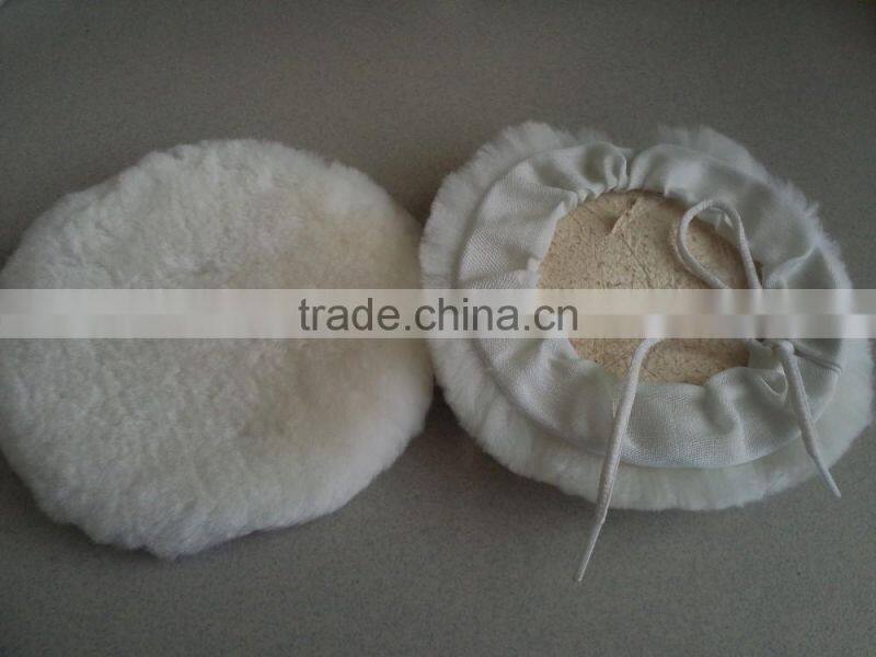 Factory Price 7 8 Inch Single Double Sides 100% Wool Material Car Polish Pads