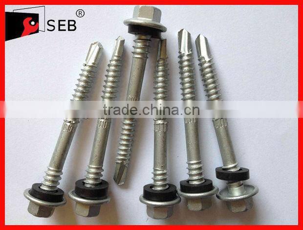 Roofing screw self drilling for metal with assemblies PVC Washer