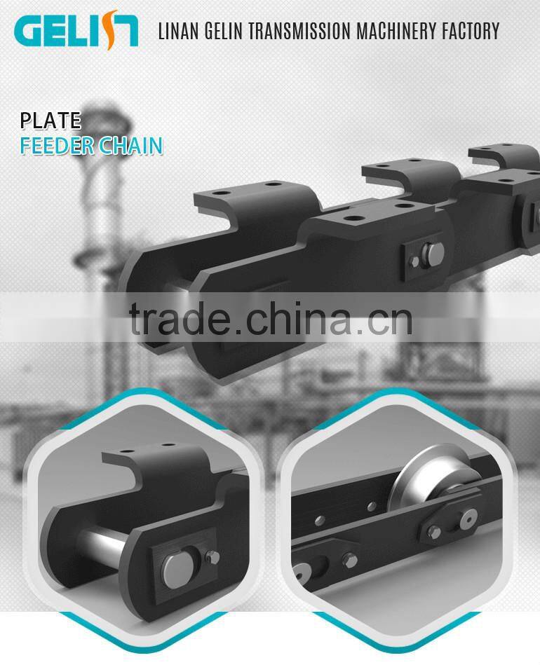 F flanged rollers type designer chain plate feeder conveyor chain
