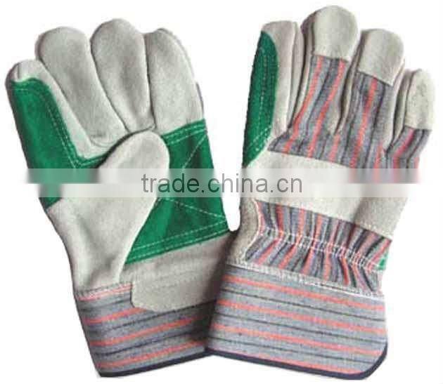 Red cow split Work glove