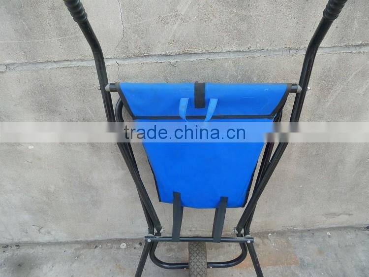 2016 hot selling foldable fabric sack wheel barrow used for lightweight stuff for export