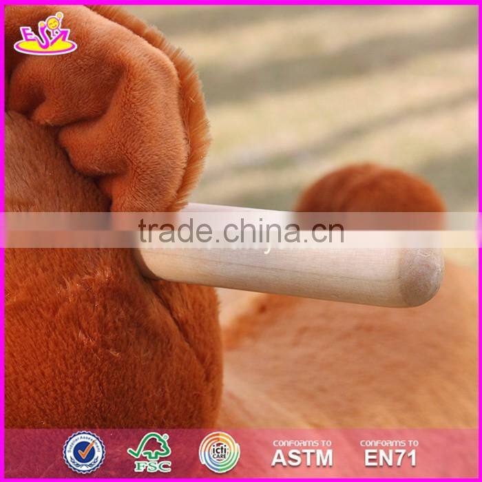 2017 New design cute bear wooden baby rocking animal W16D073