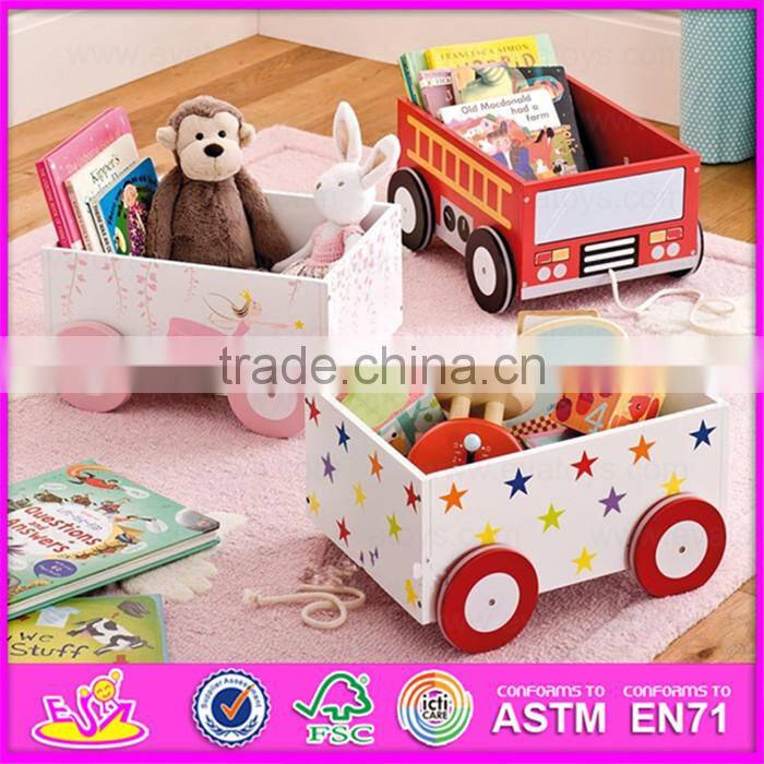 Supply cheap fashion pretty wooden toy box for storage book,Multi functional decorative wooden toy storage box W08C126