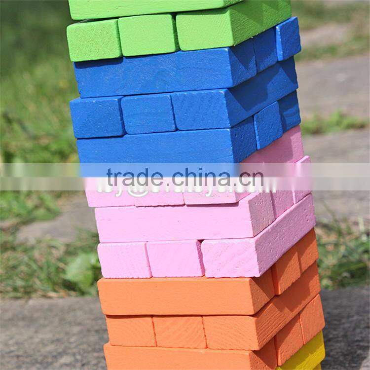 Hot sale preschool children stacking wooden toy blocks intelligent kids wooden building toy blocks W13D133