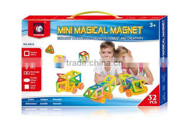 2017 children educational magnetic block building toy 32pcs