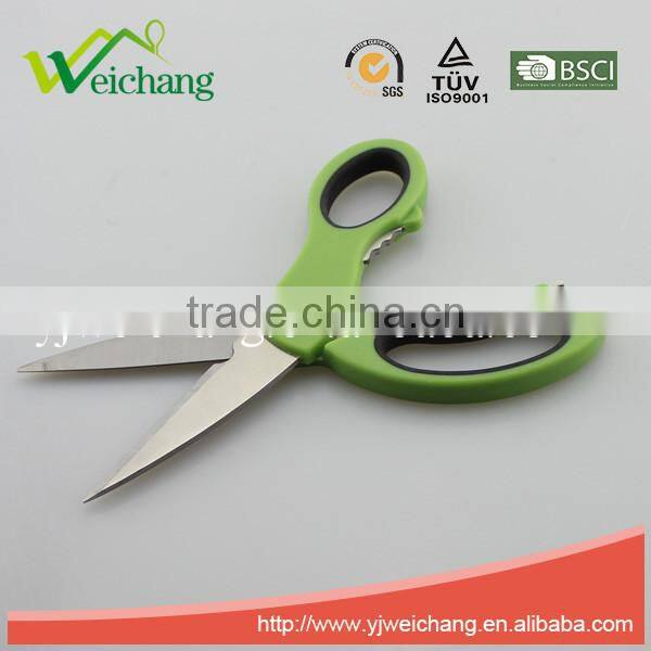 WCA902 Soft grip Scissors Heavy Duty Checkered Chef Multifunction Kitchen Scissors Shears