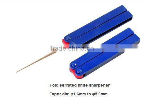 Fold serrated knife sharpener