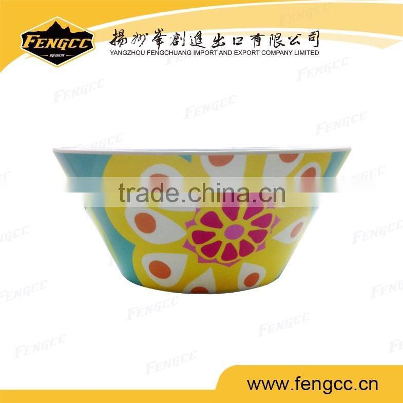 colorful plastic melamine square salad bowl