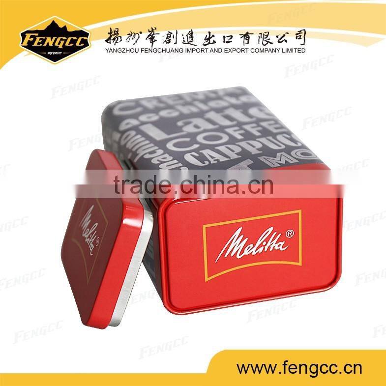 Metal flat shape tin box cans in full color print for promotion gift