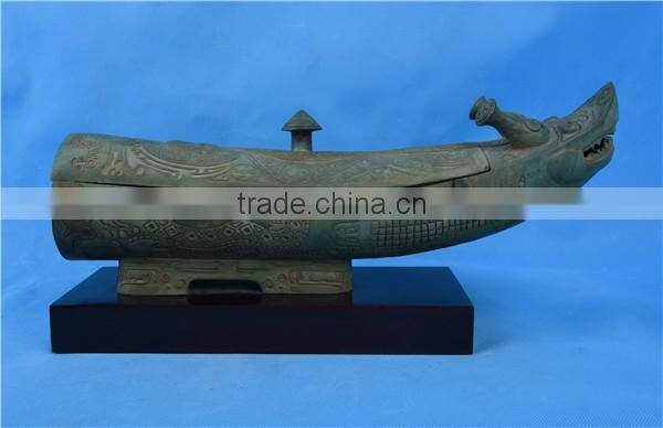 Classical Chinese bronze wine vessels/China style bronze artwork/Bronze Decoration/Chinese Classical Bronze sculpture