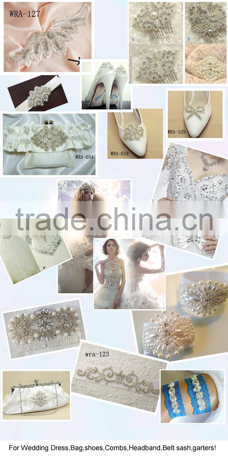 fashion design crystal rhinestone belt for wedding dress guangzhou wholesales