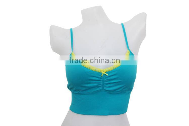 Yoga sports bra/seamless tube bra nude purple color