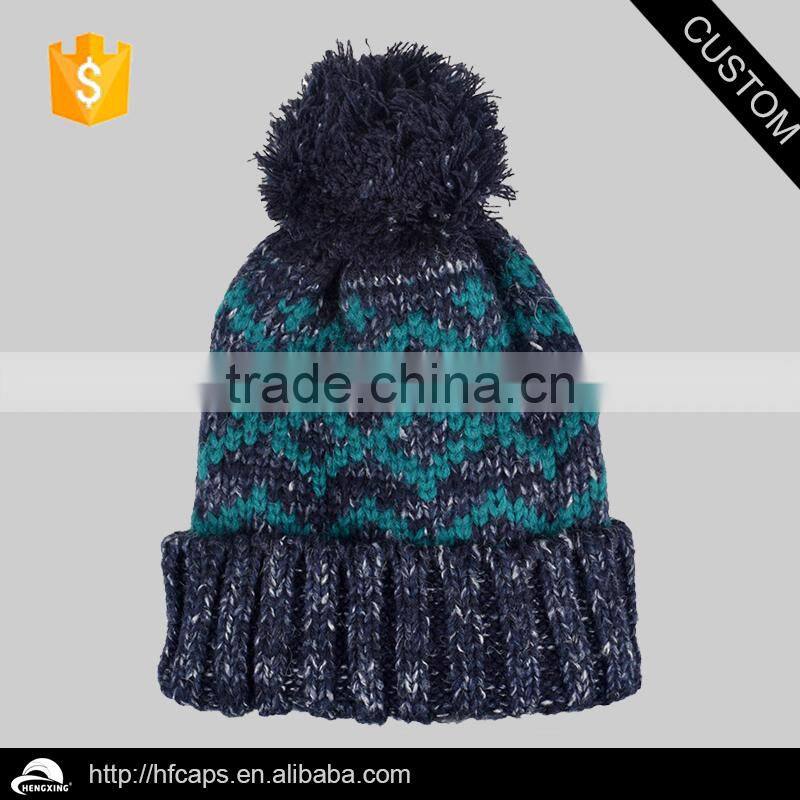 Knitted beanie knitted hat acrylic beanie men's wool knitted beanie hat with top ball