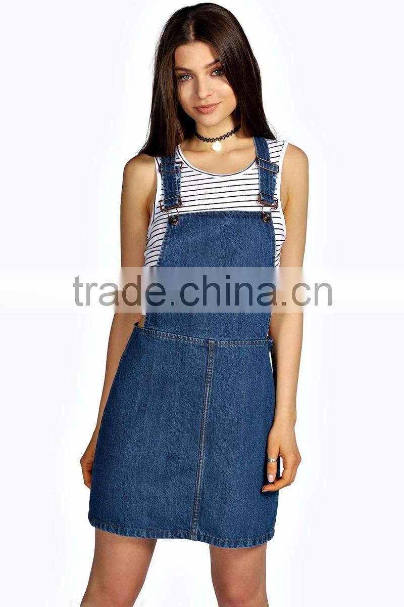 women bonnie denim jean overall dress