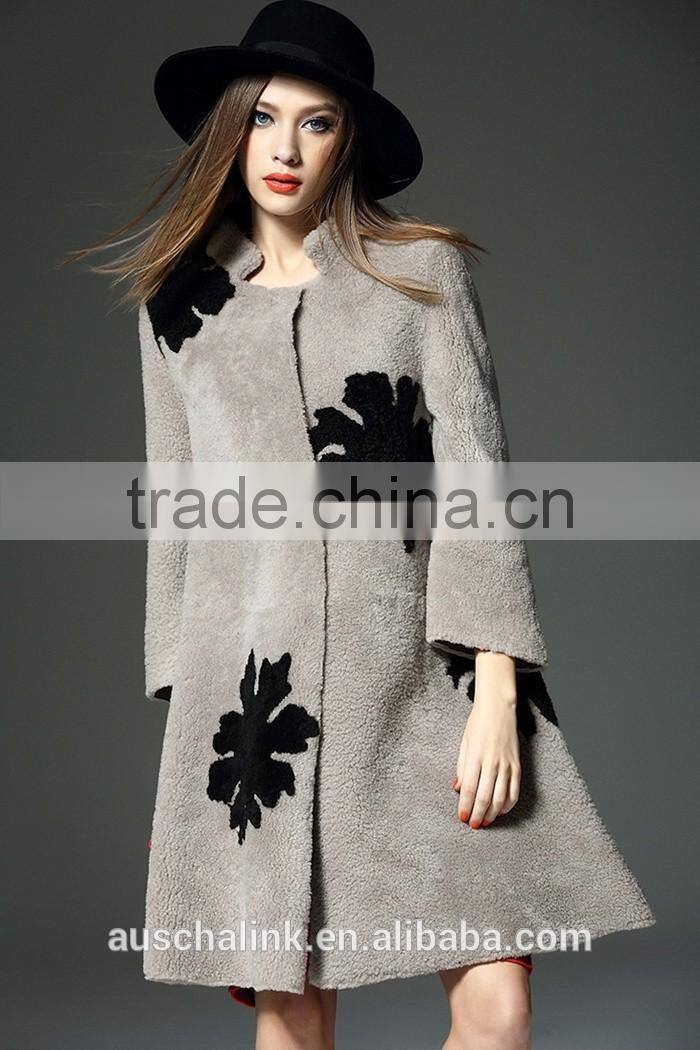 2016 german style high quality windproof womens wool coat