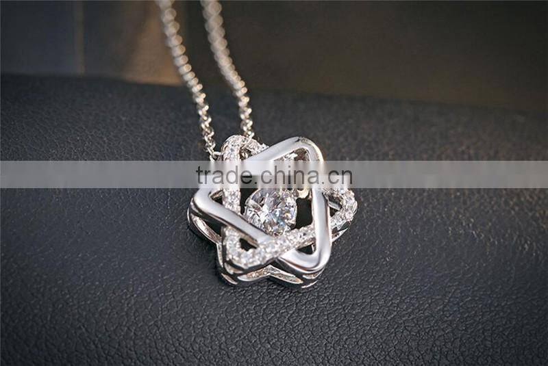 925 sterling silver necklace New Design Womens Jewelry Hexagon Necklace Pendant