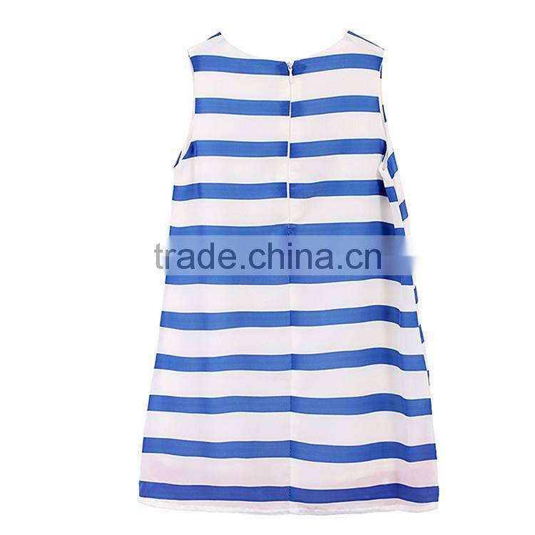 YAKUYIYI Girl Multi Color Dog Printed Sleeveless Flaring Dress