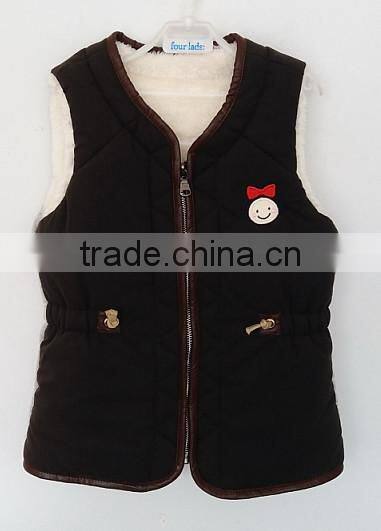 baby boys cute black faux fur inner waistcoat for winter