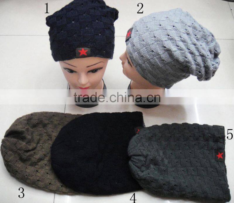 Fashion most popular crochet acrylic winter beanie for men