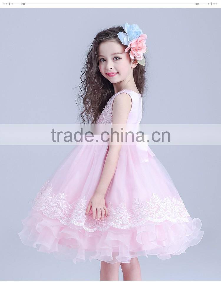NEW Princess Flower Girl Dress Appliques Wedding Prom Ball Gowns Birthday Communion Kids TuTu Dress