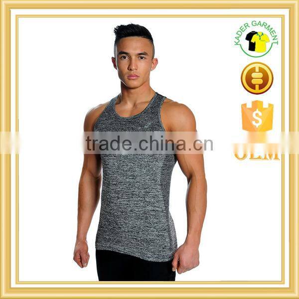 Slub fabric fitness stringer tank top men