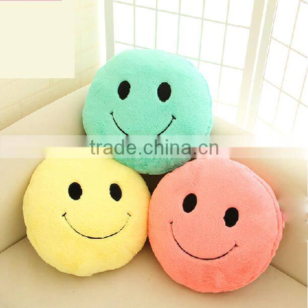 OEM embroider smiley funny custom wholesale decorative pillow
