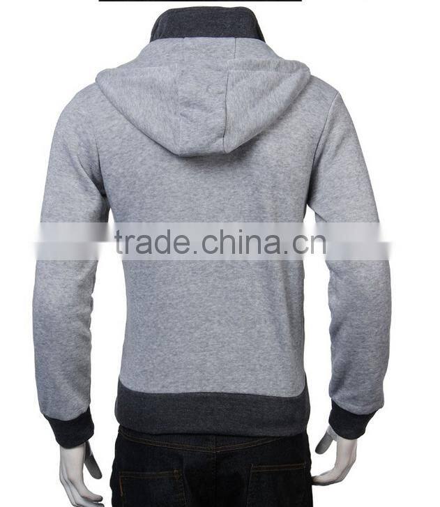 Wholesale zipper up Men Plain hoodies