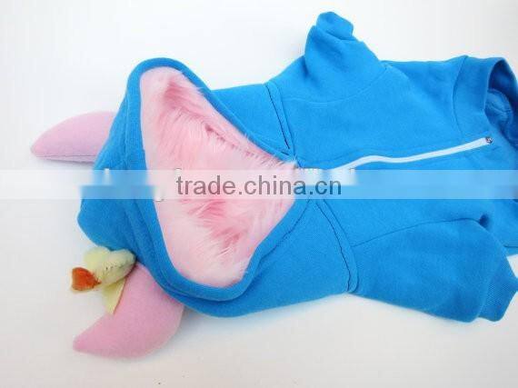 Little Kids Blue Cute Hoodies Dog Monster Hoodie