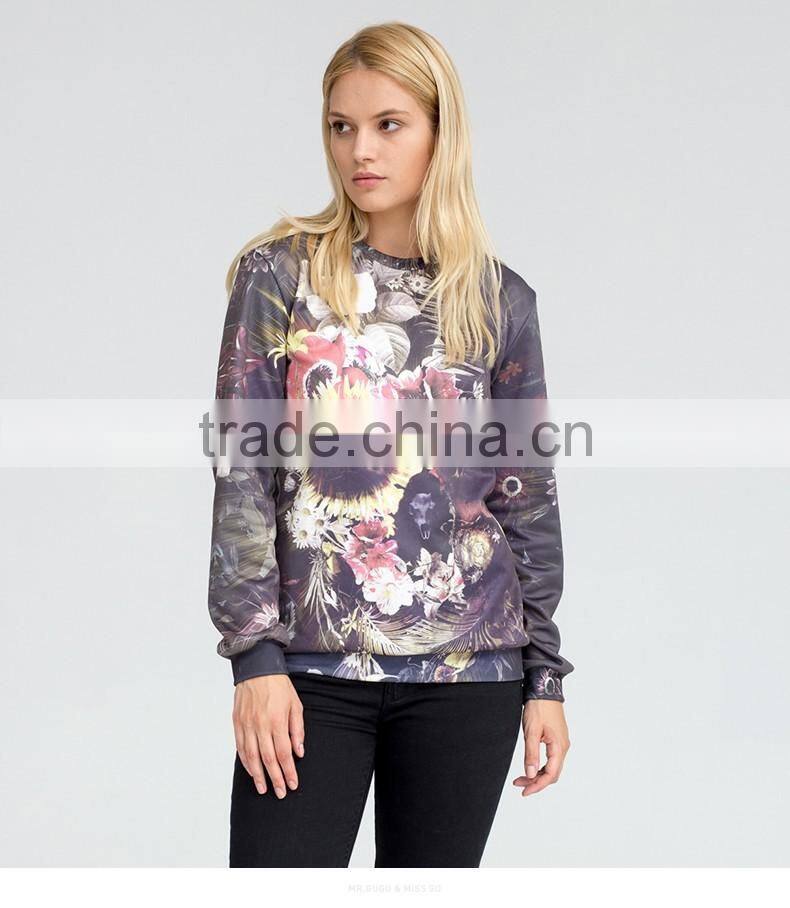 Unisex autumn/winter long sleeve crewneck fleece funny couple sweatshirt