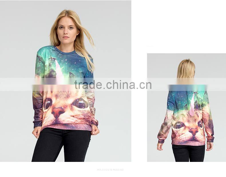 Unisex Polyester/spandex full sublimation crewneck sweatshirt