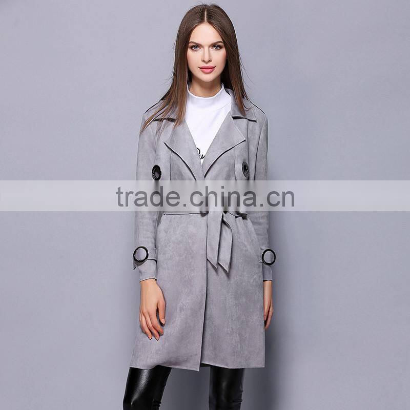 2017 latest long ladies overcoat designs women winter jacket coat with belt