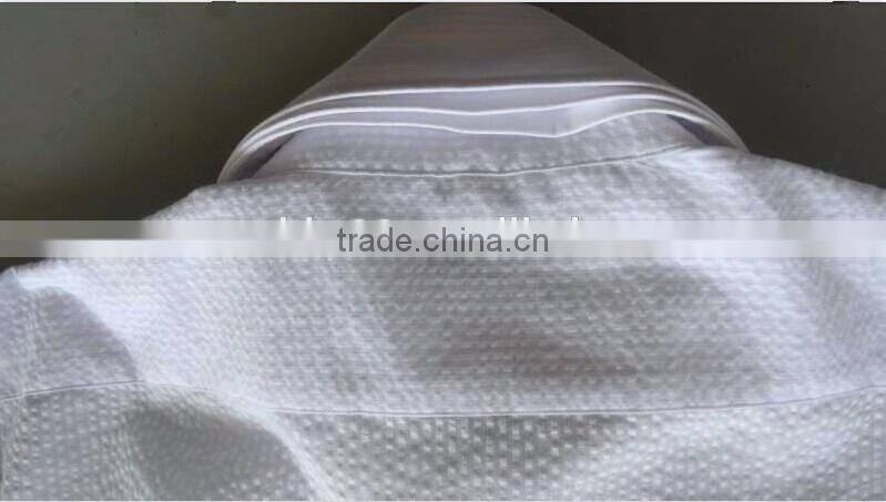 solid white french cuff latest design men's dress shirt dobby 100% cotton