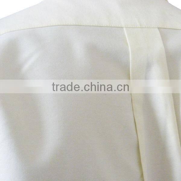new men's light yellow oxford button-down collar dress shirt with long sleeve