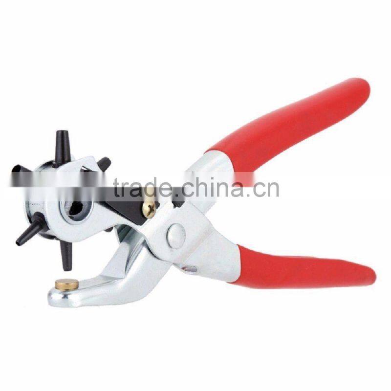 6 Sized 9" Heavy Duty Leather Hole Punch Hand Pliers Belt Holes Punches