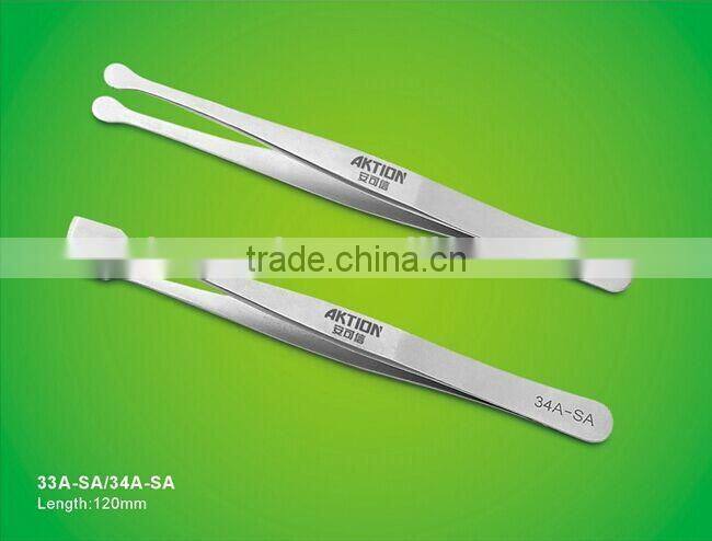 Stamp tweezers hobby Specialist stamp collectors tweezers with cranked spade ends 33A-SA 34A-SA