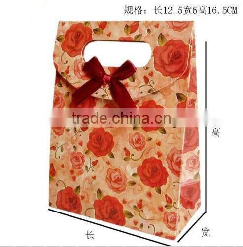 Rose Romantic exquisite flip Presents Gift paper Wrap packaging bag small rose Romantic exquisite flip Presents Gift paper