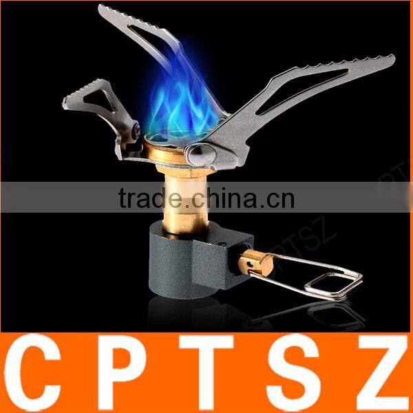 45g Super Lightweight Mini Pocket Outdoor Cooking Burner Folding Camping Gas Stove 3000W