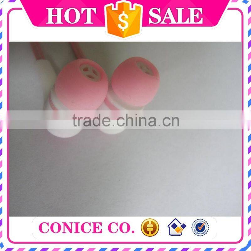 best selling flat cable earbuds magic sound stereo in-ear earphone with mic