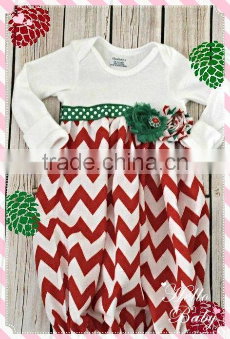 Wholesale Lovely Chevron Knit Cotton Dress For Baby Girls Soft Night Gown Dress Cute Kids Long Sleeve Dresses Toddler Clothing